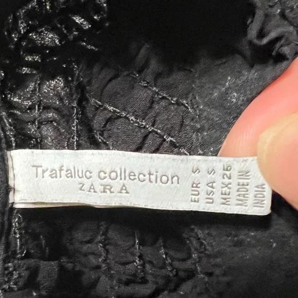 Zara‎ Plumetis Top Black - Picture 11 of 12